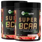1 - Fitspire Super Gold BCAA, 0.55 lb 25 Servings Watermelon Pack of 2