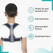 4 - beatXP Clavicle Brace Posture Corrector, Small Blue