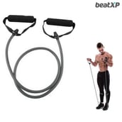 1 - beatXP Single Toning Tube with Adjustable Comfort Handles,  Grey  54inch - 35 Lbs 