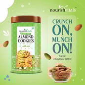 2 - NourishVitals Cookies,  0.120 kg  Almond (Sugar Free) Pack of 2 
