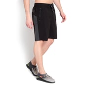 2 - John Ally Dry-Fit Gym Workout Shorts with Zipper Pockets,  Medium  Jet Black 