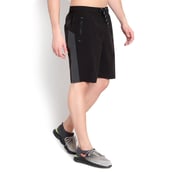 2 - John Ally Dry-Fit Gym Workout Shorts with Zipper Pockets,  Small  Jet Black 