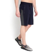 2 - John Ally Dry-Fit Gym Workout Shorts with Zipper Pockets,  Large  Midnight Blue 