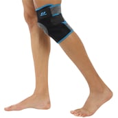 2 - Nivia Orthopedic Knee Support Open Patella Adjustable (MB-08),  Grey-Black  Free Size 