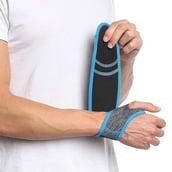 5 - Nivia Orthopedic Wrist Support with Thumb Adjustable (MB-01),  Grey-Black  Free Size 