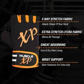 9 - MuscleXP Coral-Fit Sports Gym Gloves, Black & Orange Free Size