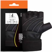 4 - MuscleXP Maestro-Wrap Fitness Workout Gym Gloves, Black Free Size
