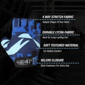 8 - MuscleXP Stout Fitness Sports Gym Gloves,  Blue & Black  Free Size 