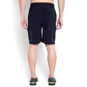 3 - John Ally Dry-Fit Gym Workout Shorts with Zipper Pockets & Flap Pockets, Small Midnight Blue