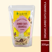 4 - Praakritik Organic Jumbo Oats Granola, 300 g Cranberry