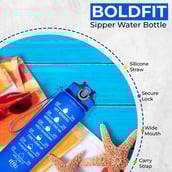 2 - Boldfit Motivational Sports Water Bottle,  Blue  1 L 