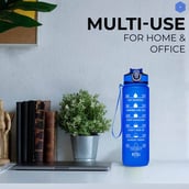 6 - Boldfit Motivational Sports Water Bottle,  Blue  1 L 