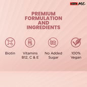 7 - SwisseMe Biotin with Vitamin B12 C & E,  30 gummies  Unflavoured 