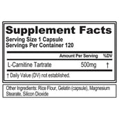4 - Evlution Nutrition (EVL) L-Carnitine 500, 120 capsules Unflavoured
