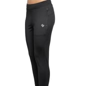 5 - John Ally Women's Gym Zipper Track Pant with Sweat Wicking,  Jet Black  Small 