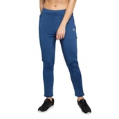 1 - John Ally Women's Gym Zipper Track Pant with Sweat Wicking,  Berlin Blue  Small 