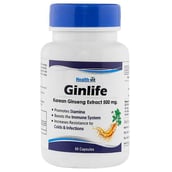 Healthvit Ginlife Ginseng Extract (500mg),  60 capsules 