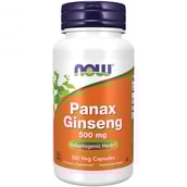1 - Now Panax Ginseng 500mg,  100 veggie capsule(s) 