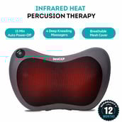 6 - beatXP Deep Heal Pillow Shiatsu Infrared Heat Therapy Massager,  Black 