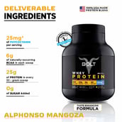 5 - Bolt Whey Protein Super-Charged With Phycocyanin,  5 lb  Alphonso Mangoza 