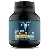 1 - Bolt Weight Gainer Super-Charged with Phycocyanin,  5 lb  Piedmont Chocolate with Free Shaker 