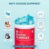 8 - HealthKart HK Vital Biotin OP,  30 gummies  Strawberry 