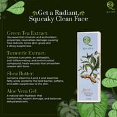 4 - Qaadu Facial Cleanser,  100 ml  Green Tea & Turmeric 