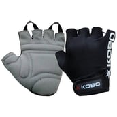 KOBO Weight Lifting Gloves (WTG-05),  Black  Large 