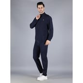 5 - John Ally Men's Gym Tracksuit with Zipper Pockets,  Navy Blue  XL 