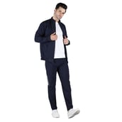 1 - John Ally Men's Gym Tracksuit with Zipper Pockets,  Navy Blue  Medium 