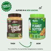 5 - Alpino Peanut Butter (Unsweetened),  0.4 kg  Natural Crunch 