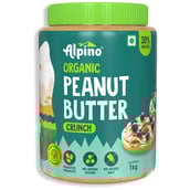 1 - Alpino Organic Natural Peanut Butter (Unsweetened),  1 kg  Crunch 
