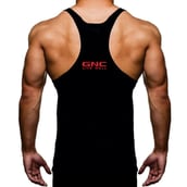 2 - GNC Plain Stringer for Men,  Black  L 