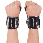 1 - Arrowmax Wrist Band with Thumb Loop,  Military  Free Size 