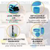 4 - Arrowmax Shifter Shaker Bottle, White 700 ml