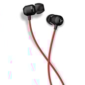 4 - Syska HE910 Wired Earphones, Black & Red