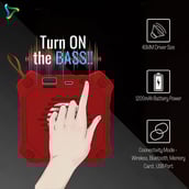 4 - Syska BT4080X 5 Watt True Bass Bluetooth Speaker,  Red 