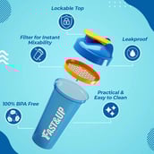 4 - Fast & Up Protein Shaker Bottle, Blue 800 ml