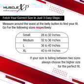 2 - MuscleXP Gym Nylon Padded Weightlifting Belt, Black XL