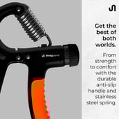 7 - Bodyband Adjustable Hand Grip Strengthener,  Black Orange 
