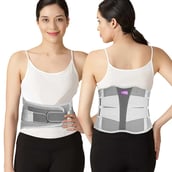 1 - Careforce Contoured Lumbar Support Belt,  Grey  Small 