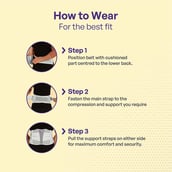 5 - Careforce Contoured Lumbar Support Belt, Grey Medium