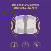 3 - Careforce Contoured Lumbar Support Belt, Grey Extra Large
