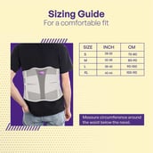 4 - Careforce Contoured Lumbar Support Belt,  Grey  Large 