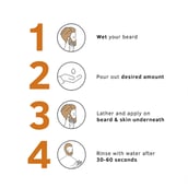 4 - Ustraa Beard Wash Woody,  60 ml  Cleanse Repair and Strengthens 