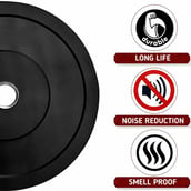 2 - BULLAR Rubber Adjustable Dumbbell Set,  Black & Silver  10 kg 