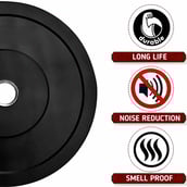 2 - BULLAR Rubber Adjustable Dumbbell Set,  Black & Silver  30 kg 