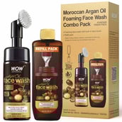 3 - WOW Skin Science Moroccan Argan Oil Foaming Face Wash Combo,  2 Piece(s)/Pack  for Normal & Dry Skin 