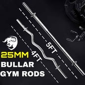 5 - BULLAR 70 kg Professional Metal Integrated Rubber Coated Home Gym Set