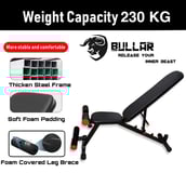 4 - BULLAR Adjustable Bench - (Black)